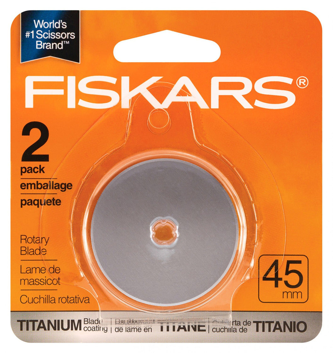 Fiskars 45mm Titanium Replacement Rotary Blades 2 pk