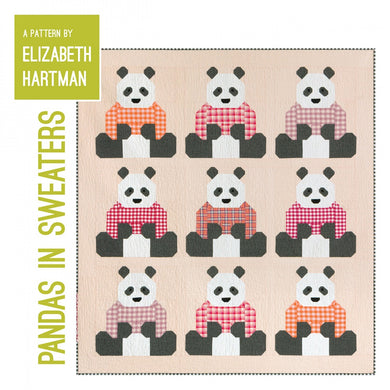 Pandas In Sweaters Quilt Kit