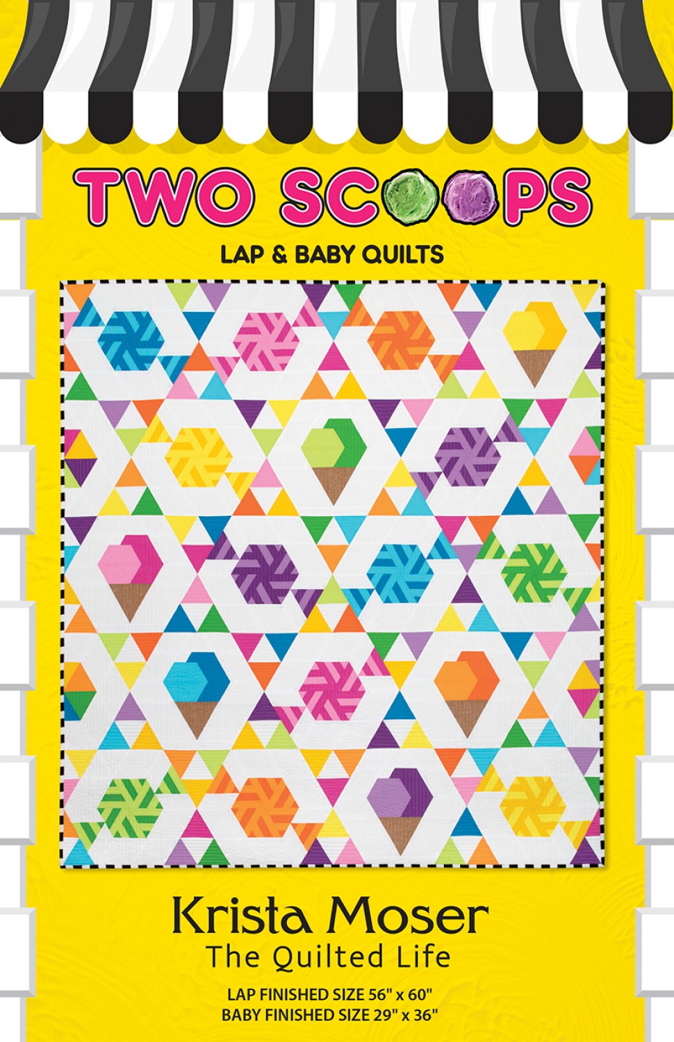 Two Scoops Quilt Pattern by Krista Moser of The Quilted Life