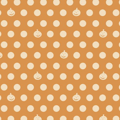 Retro Halloween Gold Pumpkin Dots (Y3249-69)
