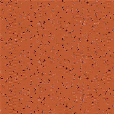 Retro Halloween Dark Orange Stars (Y3250-37)